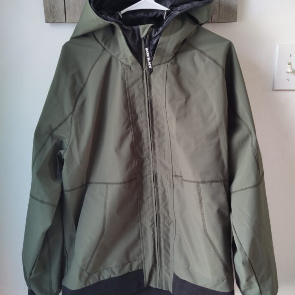 Men Green Hooded Mid-season Jacket